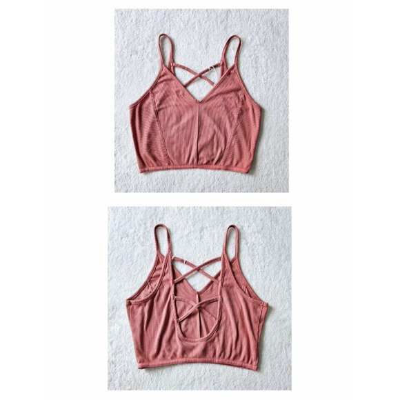 CYNTHIA ROWLEY vtg travel yoga pilates workout free people stretch-crop top s - Picture 2 of 5